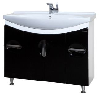 Тумба под раковину Bellezza Лагуна 105см черный 00000001368